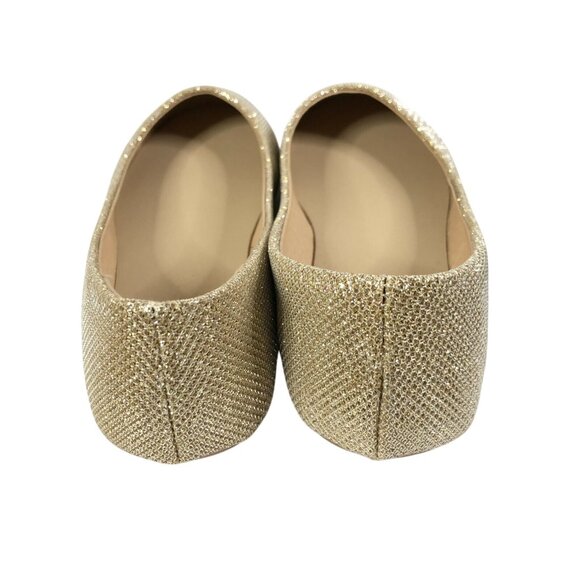 Refresh Womens Ballet Flats Slip On Gold Sparkle Glitter Size 5.5 - Picture 3 of 5